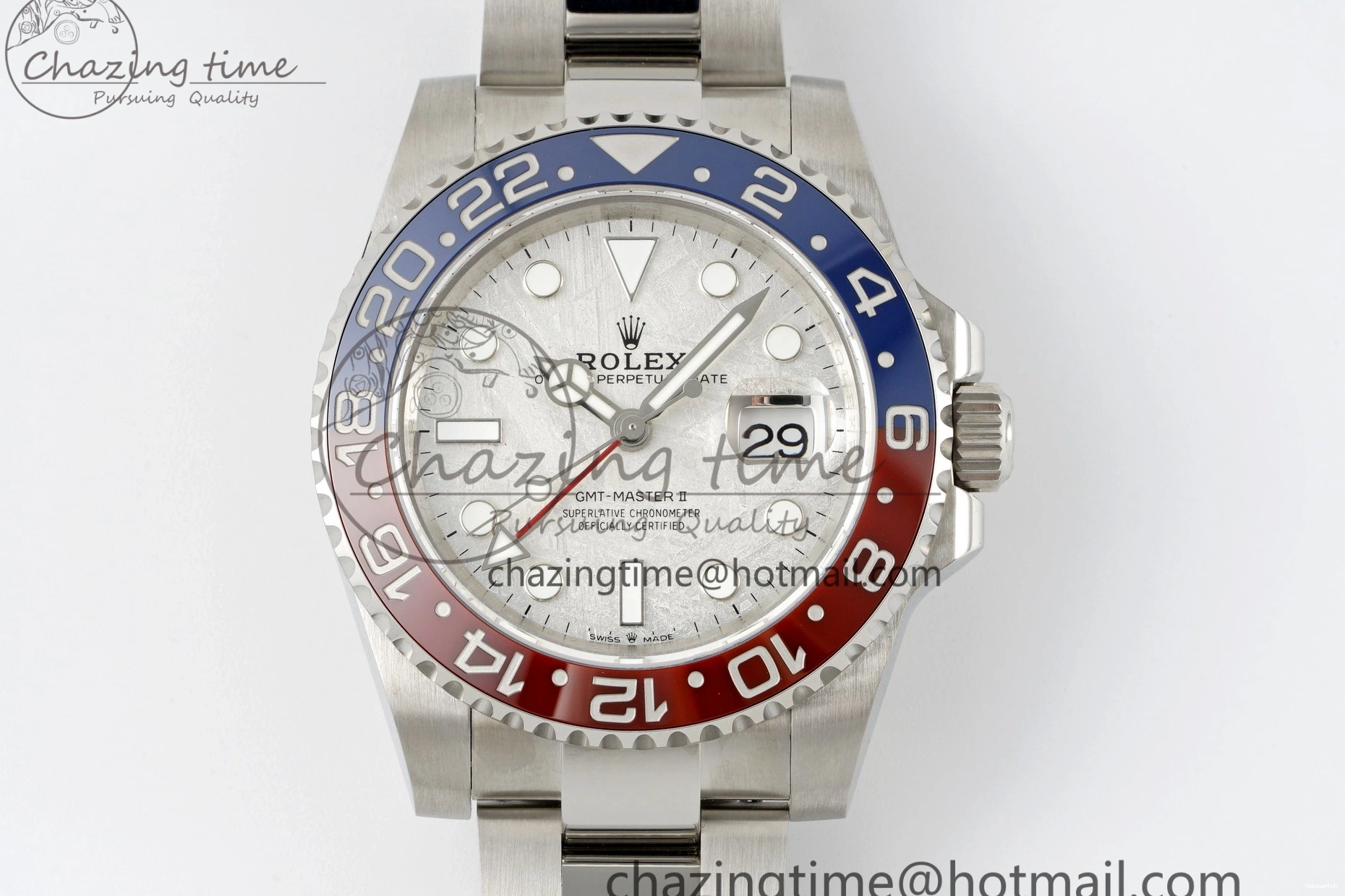 Edition 1:1 BLRO CHS Best GMT II SS 904L on Bracelet JDF 126719 Meteorite Master VR3285 0429